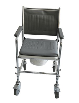 Padded shower commode