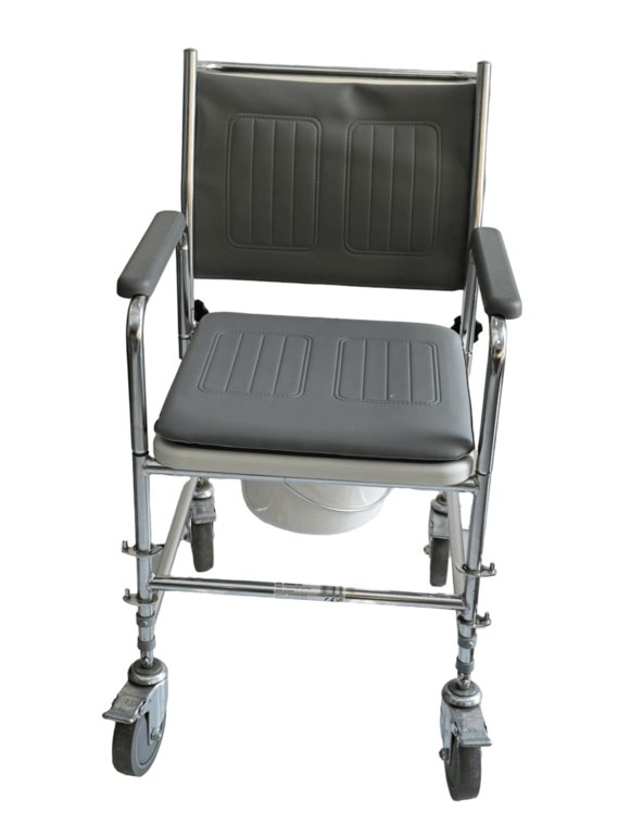 Padded shower commode